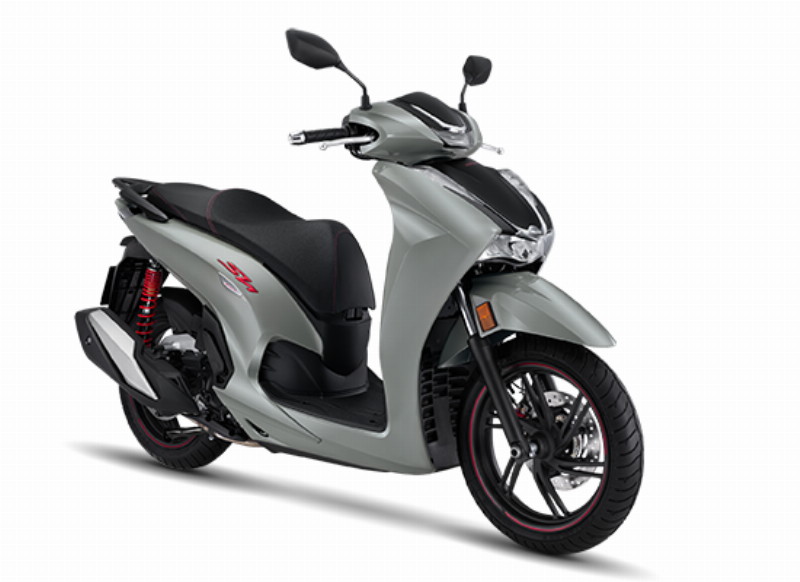 Hình ảnh chiếc xe ga Honda SH 350i nhập khẩu với thiết kế sang trọng, màu sắc độc đáo, thể hiện mức giá cao và đẳng cấp.